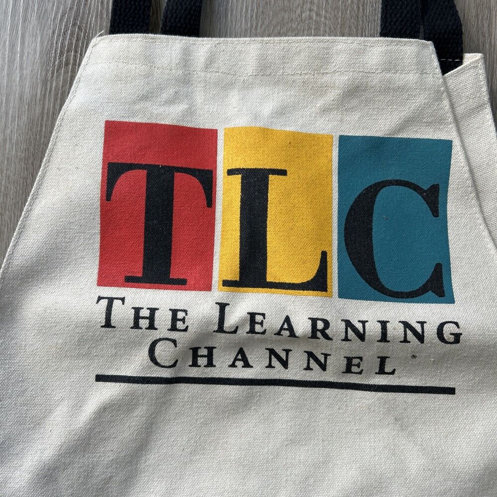 The Learning Channel TLC Canvas Tote Bag Rare 80's 90's Shoulder Strap Vintage - Picture 2 of 7